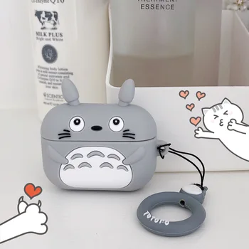 Totoro Roztomilý pre AirPods Prípade Cartoon Mäkké Prípade Bezdrôtové Slúchadlá Kryt puzdro pre Apple Airpod Pro Prípade Slúchadlá, Ochranné puzdro