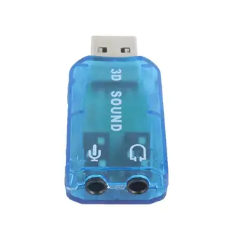 Prenosný 3D Zvuková Karta USB 1.1 Mikrofón / Reproduktor Adaptér 7.1 CH Priestorového Zvuku pre PC Počítač, Notebook